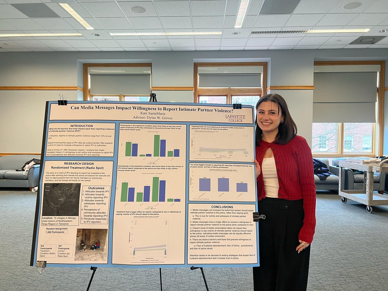 Kate SantaMaria presents at the Lafayette Undergraduate Research Conference